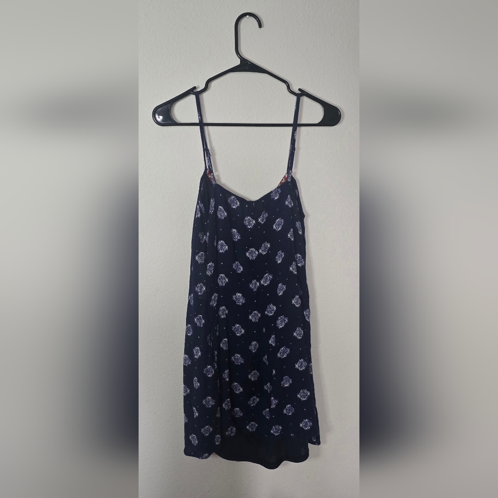 Band of Gypsies Navy Printed Camisole Embroidered Festival Dress Boho Small - Picture 2 of 5